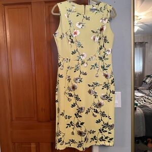 Floral Yellow Sleeveless Dress
